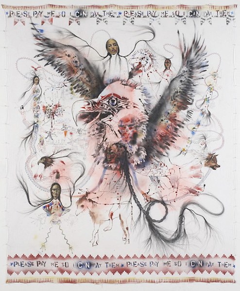 Brad Kahlhamer, Please Pay Me So I Can Pay Them, 2013