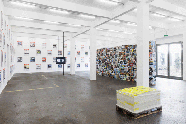 «The Darknet - From Memes to Onionland. An Exploration» Exhibition view with works by Simon Denny, Hito Steyerl, Valentina Tanni and Seth Price Photo: Kunst Halle Sankt Gallen, Gunnar Meier