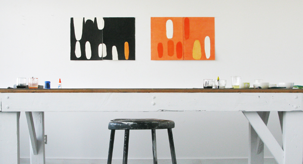 Jürgen Partenheimer , Studio of the artist, Vancouver. The Raven Diaries #13 and#15, 2014