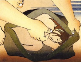 Japanese Bathhouse-Gents, 2000, video installation