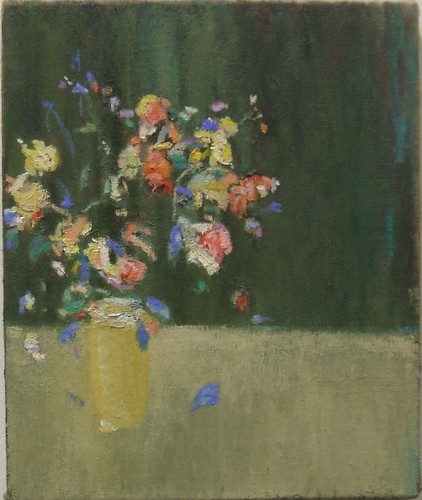 Sing Flower Vase, 30 x 22 cm,Oil on linen, 2011<br class=