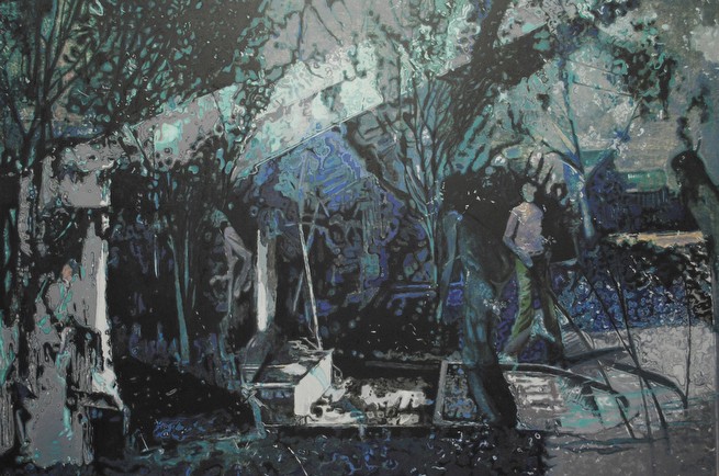 Runners, 2015oil on wood panel, 122 x 180cm Runners, 2015<br class=