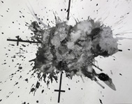 Blast1 , 2007, Ink and Marker on Paper, 18"X24" Blast1 , 2007, Ink and Marker on Paper, 18"X24"