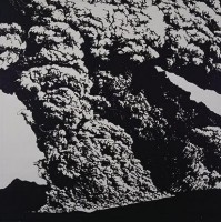 "Vulkan I", 2001. Cut-Outs, 150 x 150 cm (framed)