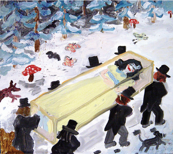 Snow White in the forest (Oil on board 40 x 50cm 2003)<br/>