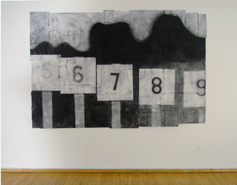 Signs, Graphite on paper, 72" x 108", 2007