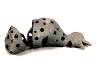 Ceramic Bird, 7" in length, 2007