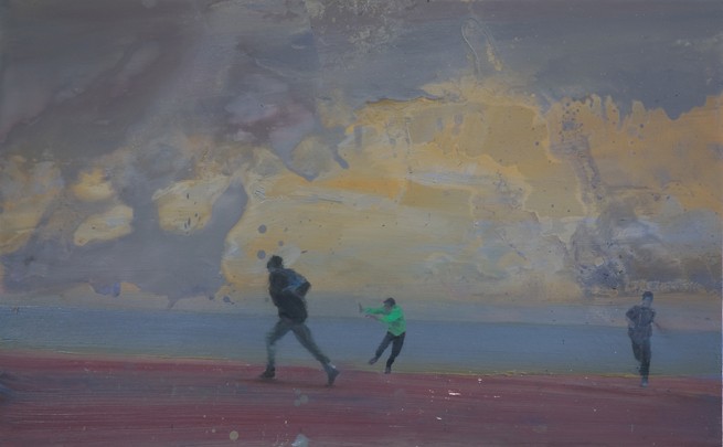 The Runners<br/>Oil on board<br/>Private collection<br/>