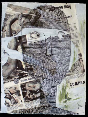 US Rubber<br/>collage, ink<br/>2008, 16 x 12<br/>