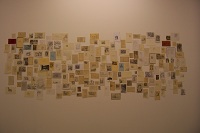 untitled 2007, mixed media on found book pages, 