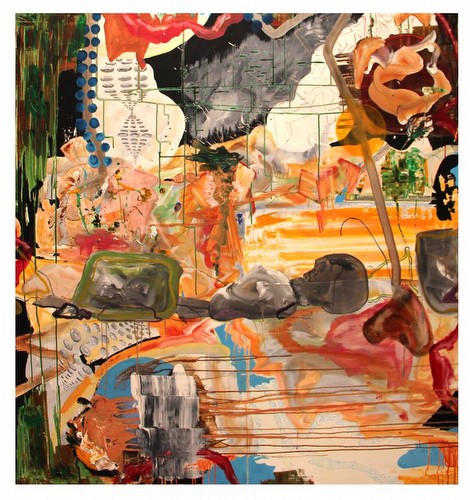 Rising Sun Greysteel Massacre 2013<br/>Acrylic on Canvas<br/>158.5 X 158.5 CM<br/>