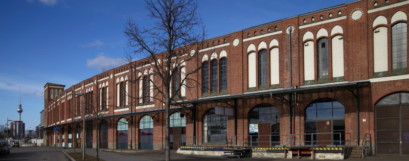 Facade of Postbahnhof in Berlin-Friedrichshain